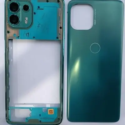 Battery Cover Back Door Panel with Midle Ring Body Panel for Motorola Moto Edge 20 Fusion - Green