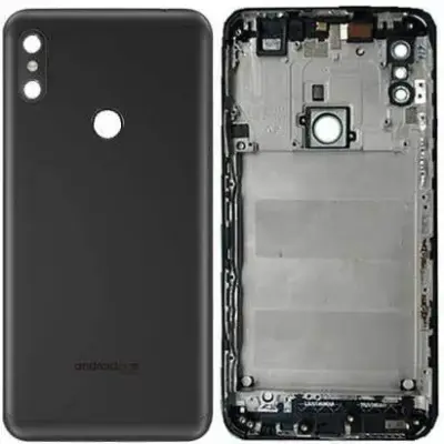 Back Panel Housing Body for Moto One Power : Black
