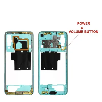 Power Volume Key Ring Frame Middle Compatible with Samsung Galaxy M40 (Sky Blue)
