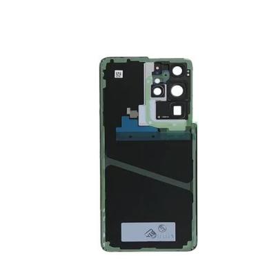 Back Door Panel Glass With Camera Lens for Samsung Galaxy S21 Ultra Black
