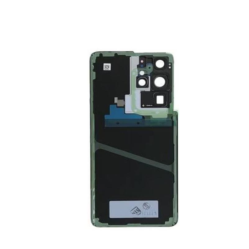 Back Door Panel Glass With Camera Lens for Samsung Galaxy S21 Ultra Black