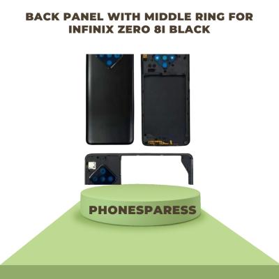 Back Panel with Middle Ring for Infinix Zero 8i Black