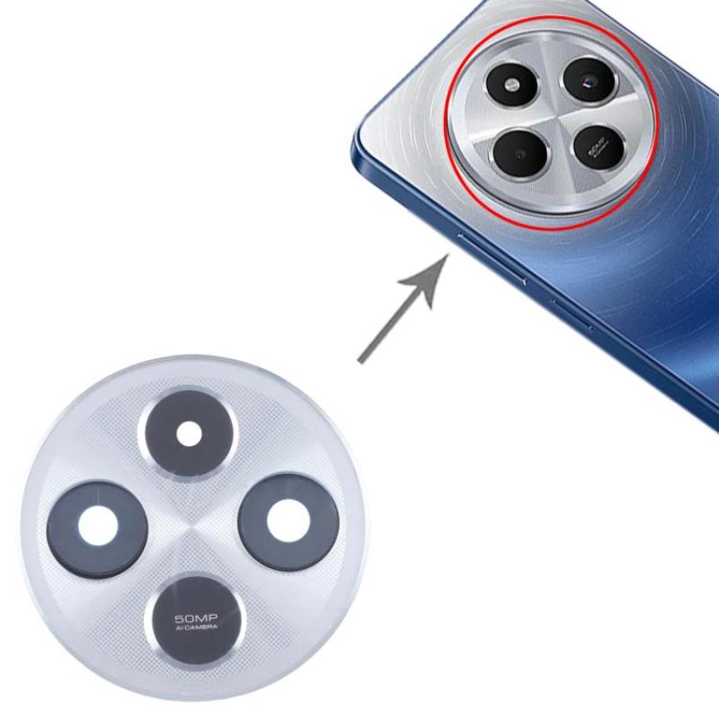 Camera Glass Lens With Frame for Xioami MI 14C Silver
