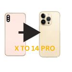Converter Back Panel Housing Body for Apple iPhone X Convert to Apple iPhone 14 Pro