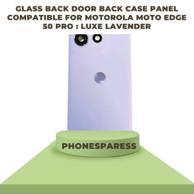 Glass Back Door Back Case Panel Compatible for Motorola Moto Edge 50 Pro : Luxe Lavender
