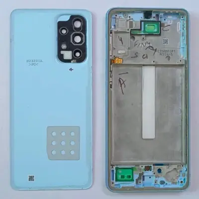 Back Panel With Middle Frame for Samsung Galaxy A33 5G : Blue
