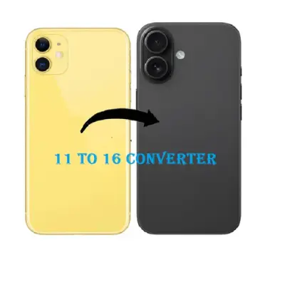 Convertor Back Panel Housing Body for Apple iPhone 11 Convert to Apple iPhone 16